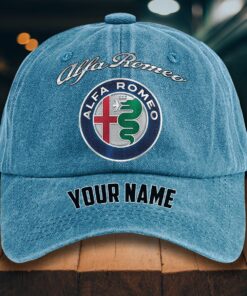 Alternative view of Alfa Romeo Gewaschene Denim-Kappe