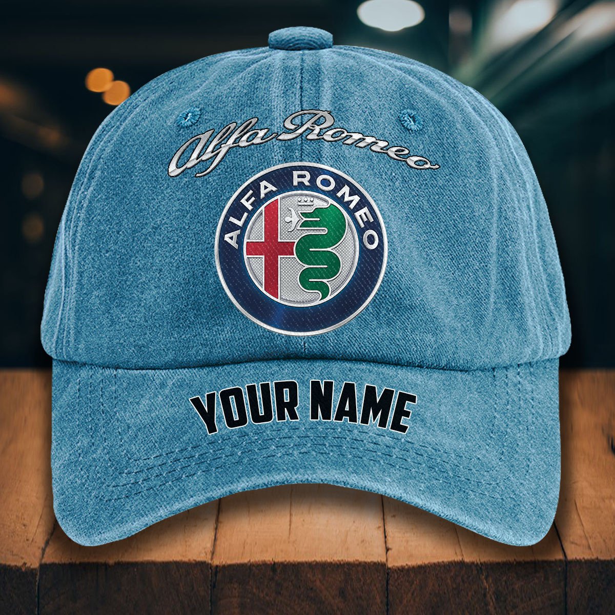 Alfa Romeo Gewaschene Denim-Kappe – Bild 2