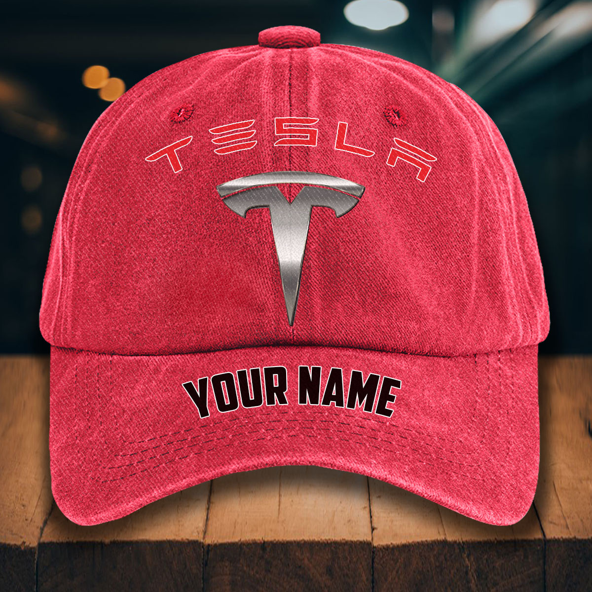 Tesla Gewaschene Denim-Kappe – Bild 12