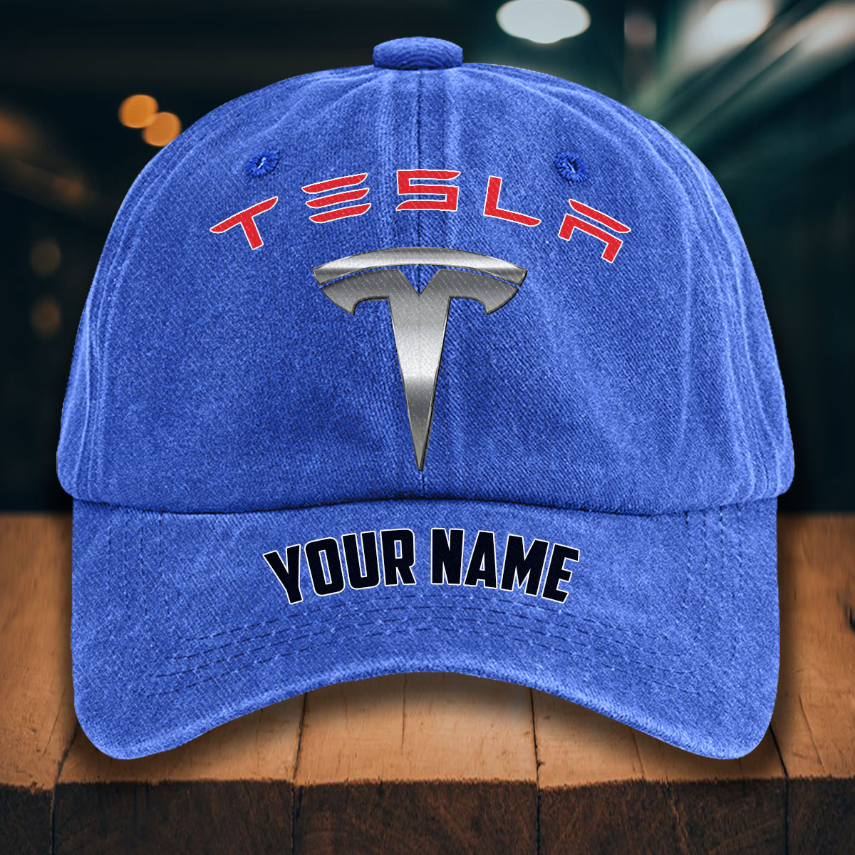 Tesla Gewaschene Denim-Kappe – Bild 13