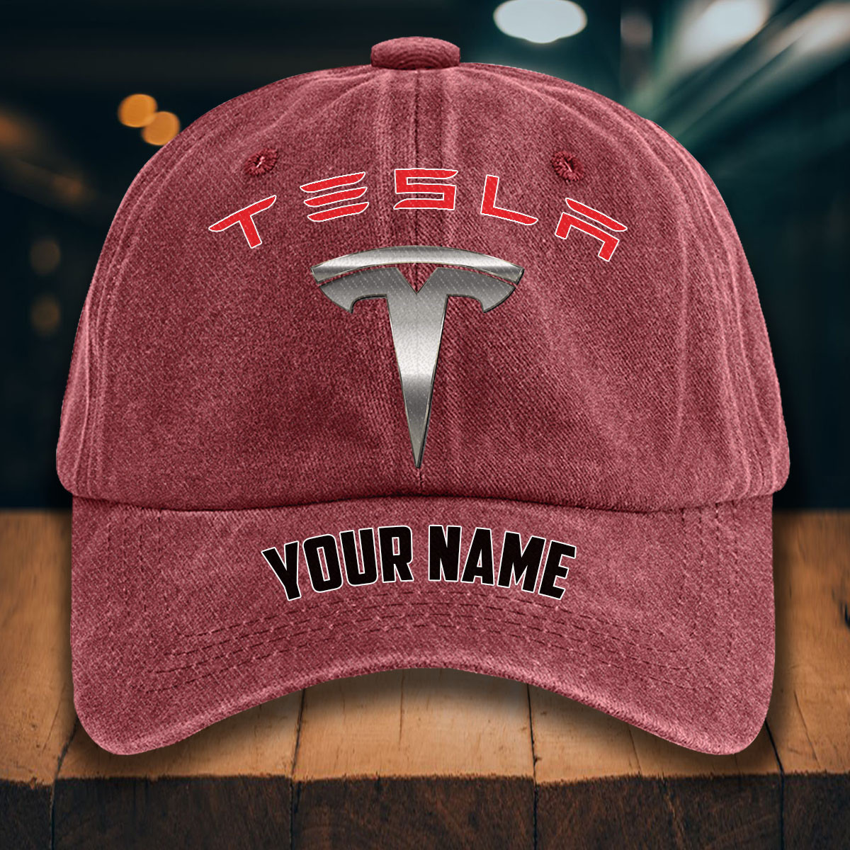 Tesla Gewaschene Denim-Kappe – Bild 14