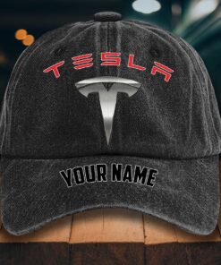 Tesla Gewaschene Denim-Kappe