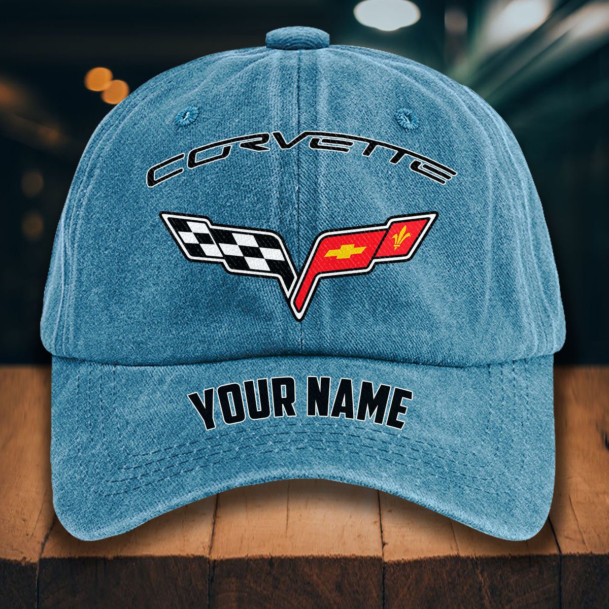 Corvette C6 Gewaschene Denim-Kappe – Bild 2