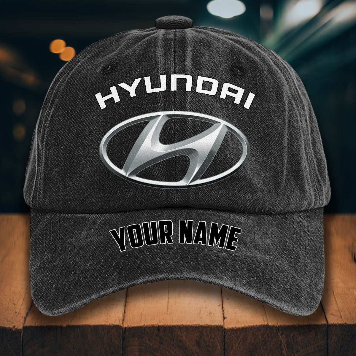 Hyundai Gewaschene Denim-Kappe