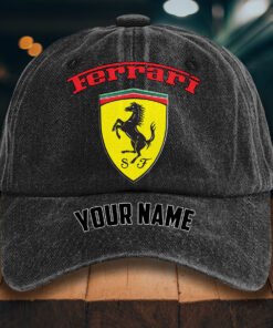Ferrari Gewaschene Denim-Kappe