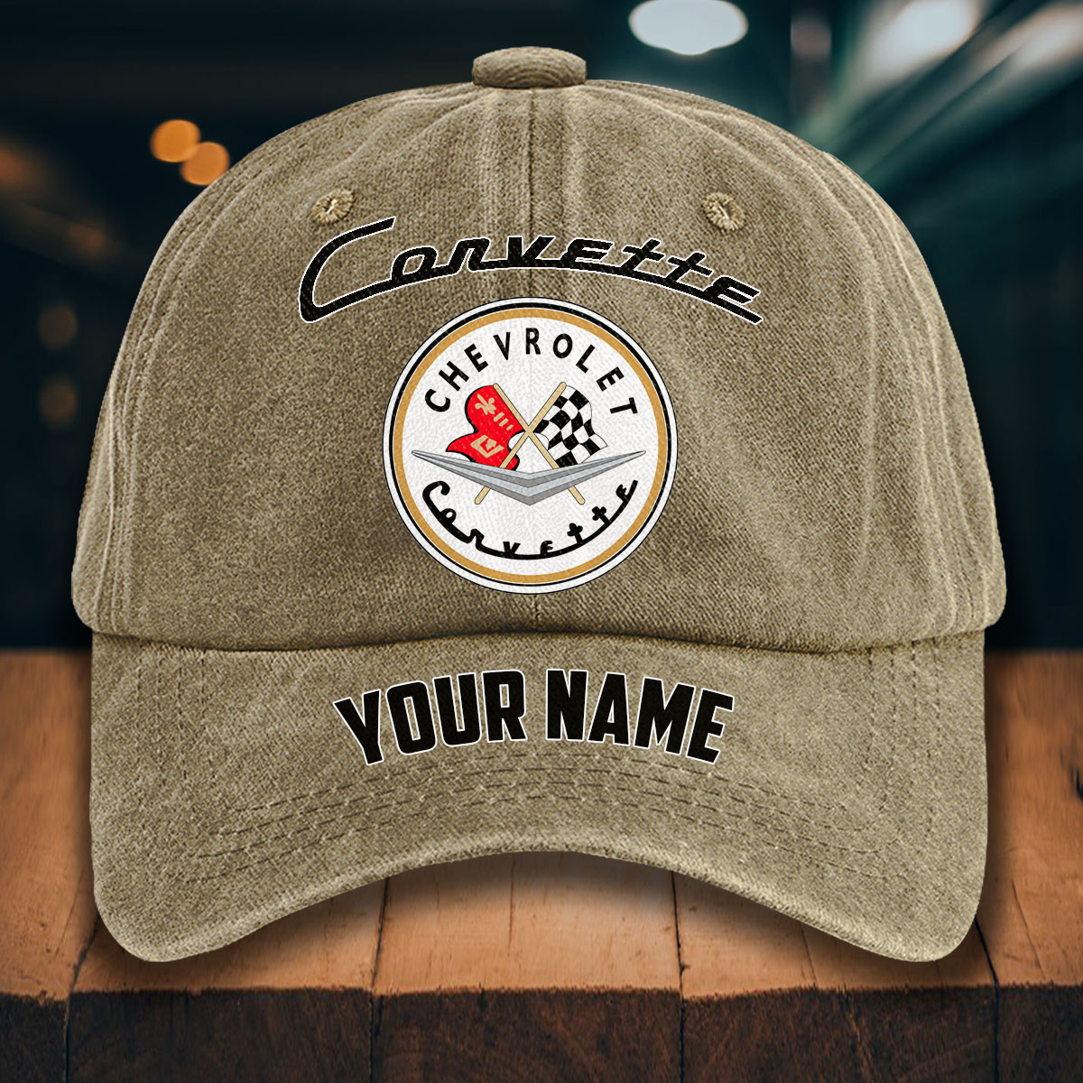 Corvette C1 Gewaschene Denim-Kappe – Bild 5