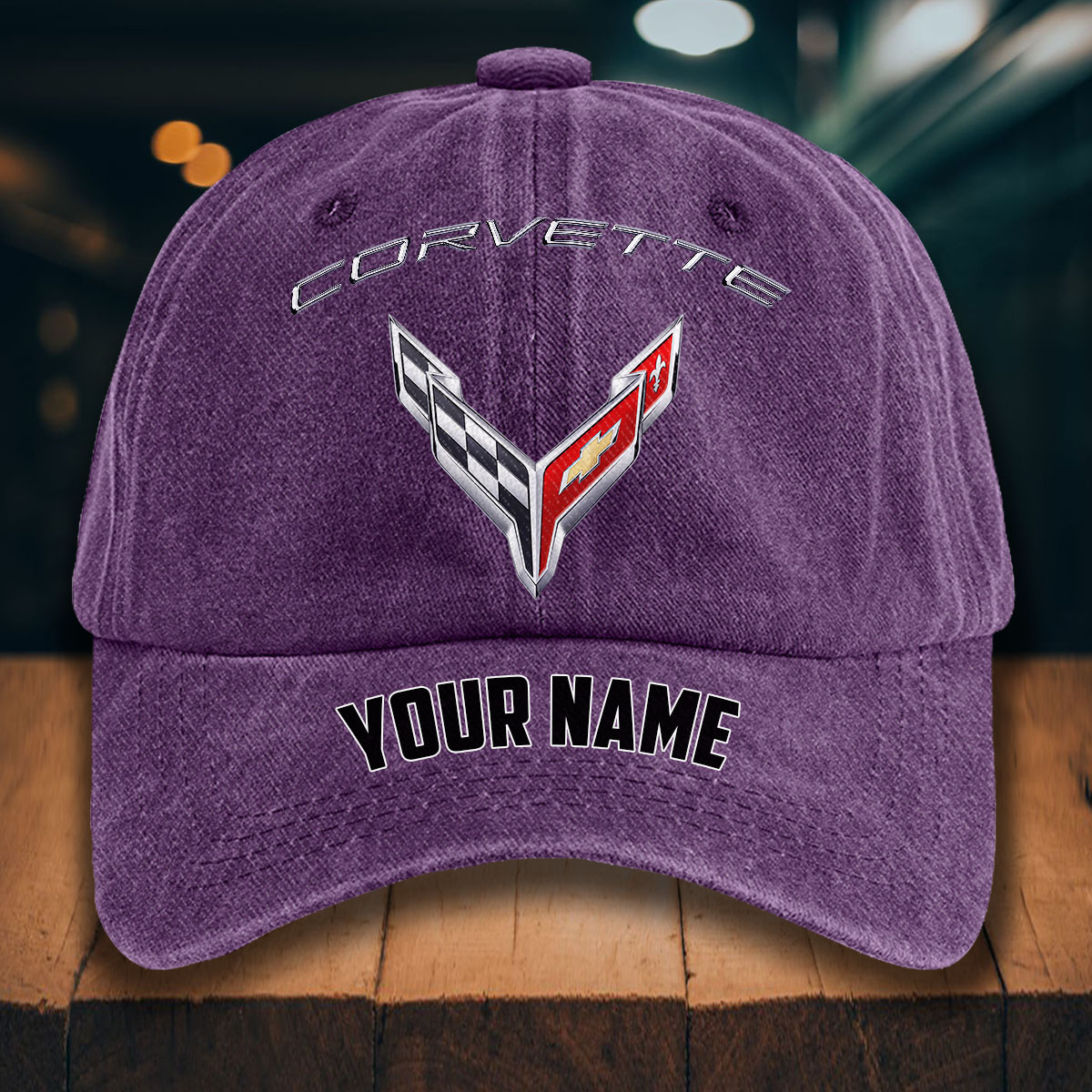 Corvette C8 Gewaschene Denim-Kappe – Bild 11