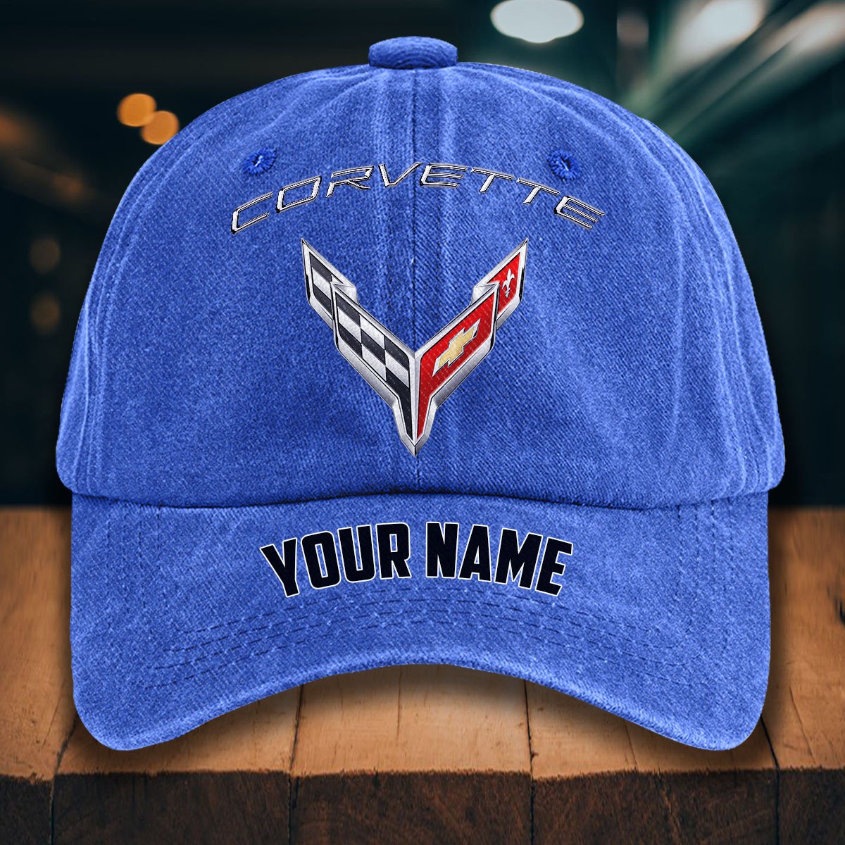 Chevrolet Corvette Gewaschene Denim-Kappe – Bild 13
