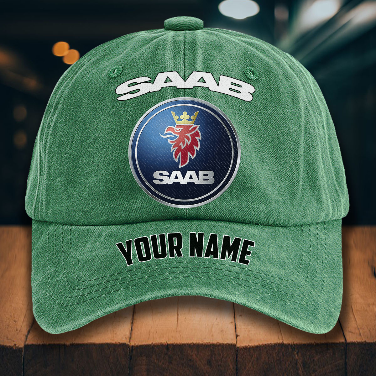 Saab Automobile Gewaschene Denim-Kappe – Bild 3