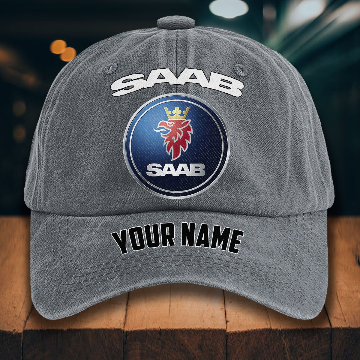Saab Automobile Gewaschene Denim-Kappe – Bild 4