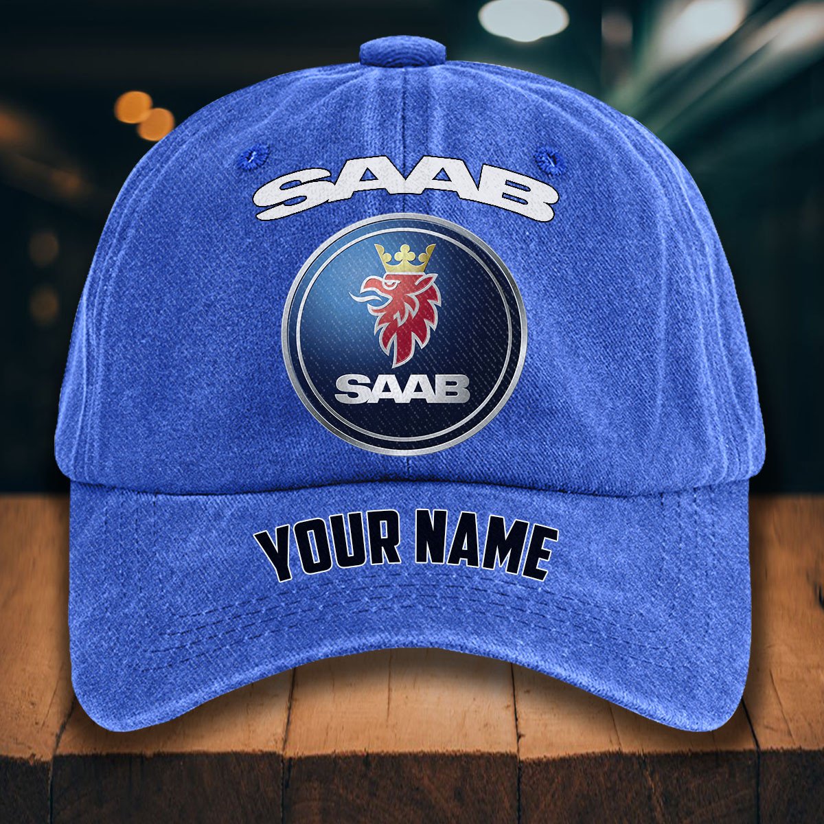 Saab Automobile Gewaschene Denim-Kappe – Bild 13
