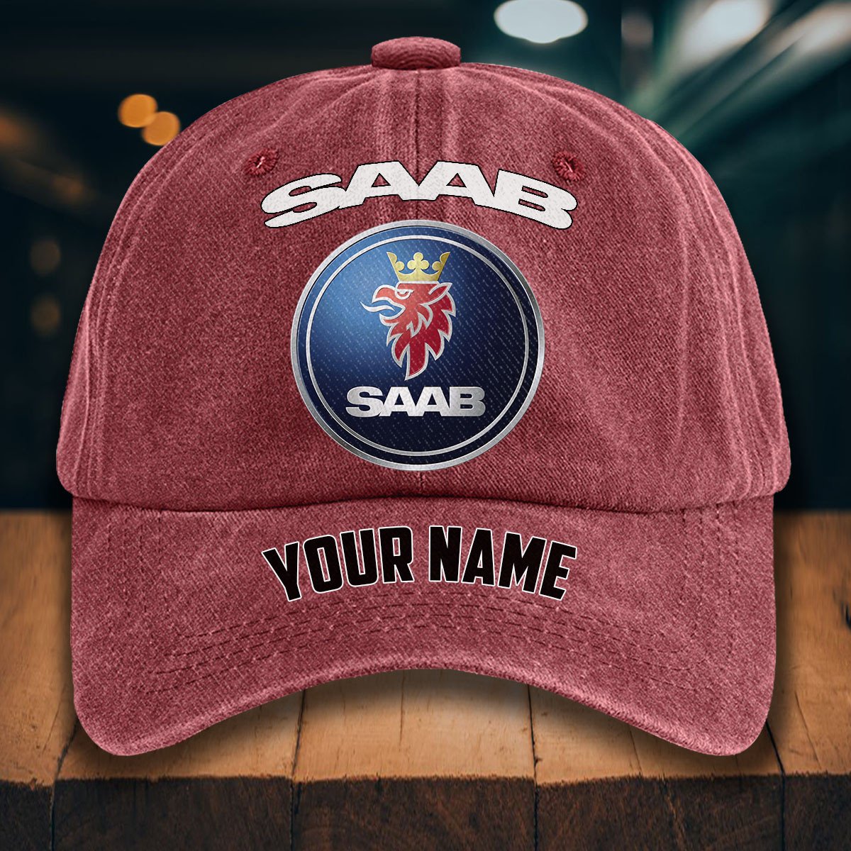 Saab Automobile Gewaschene Denim-Kappe – Bild 14
