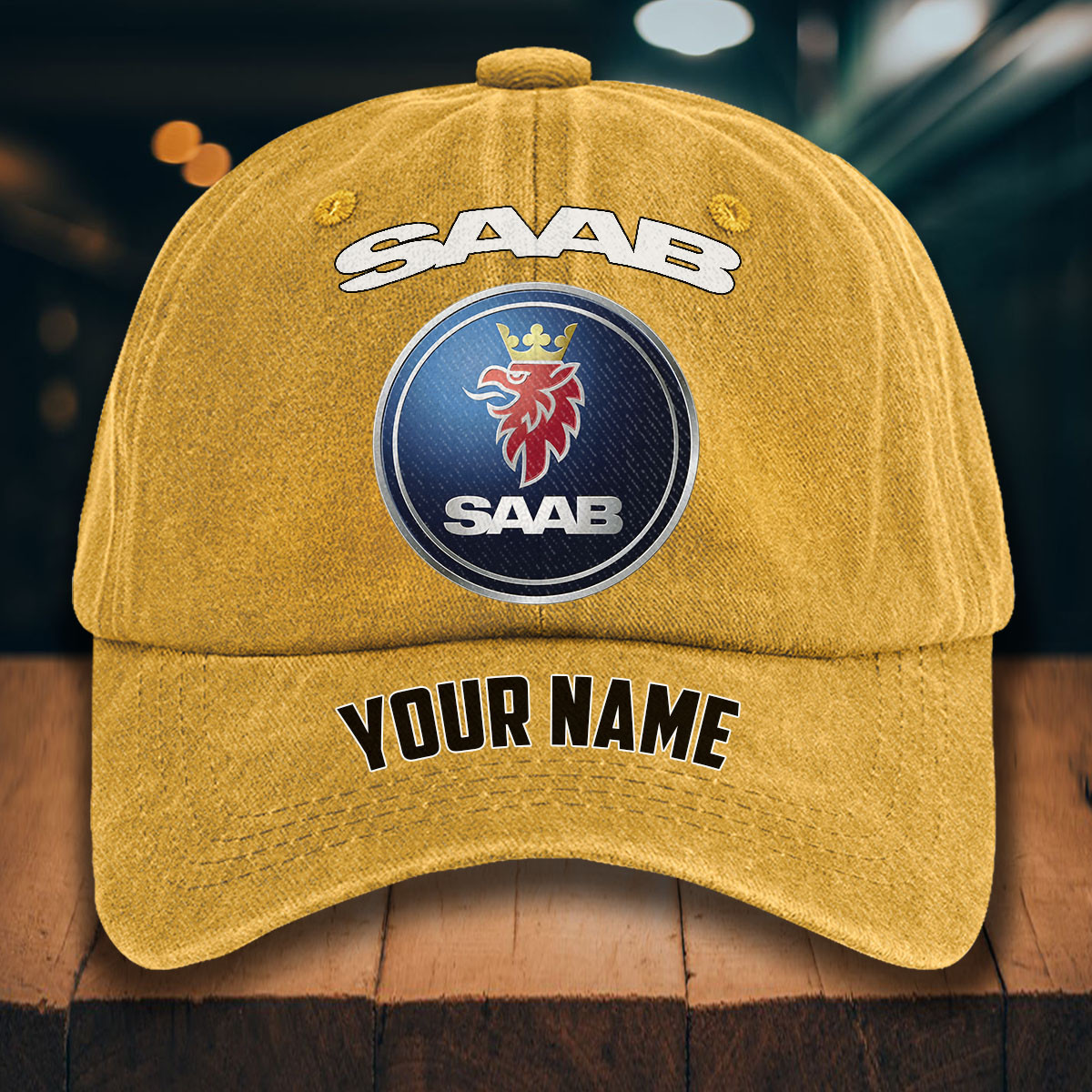 Saab Automobile Gewaschene Denim-Kappe – Bild 15