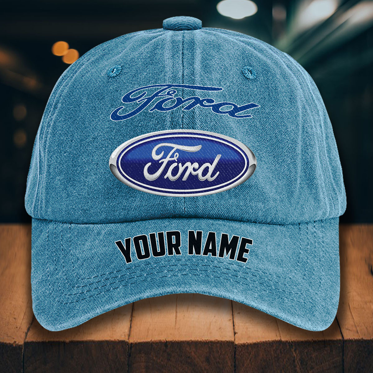 Ford Gewaschene Denim-Kappe – Bild 2