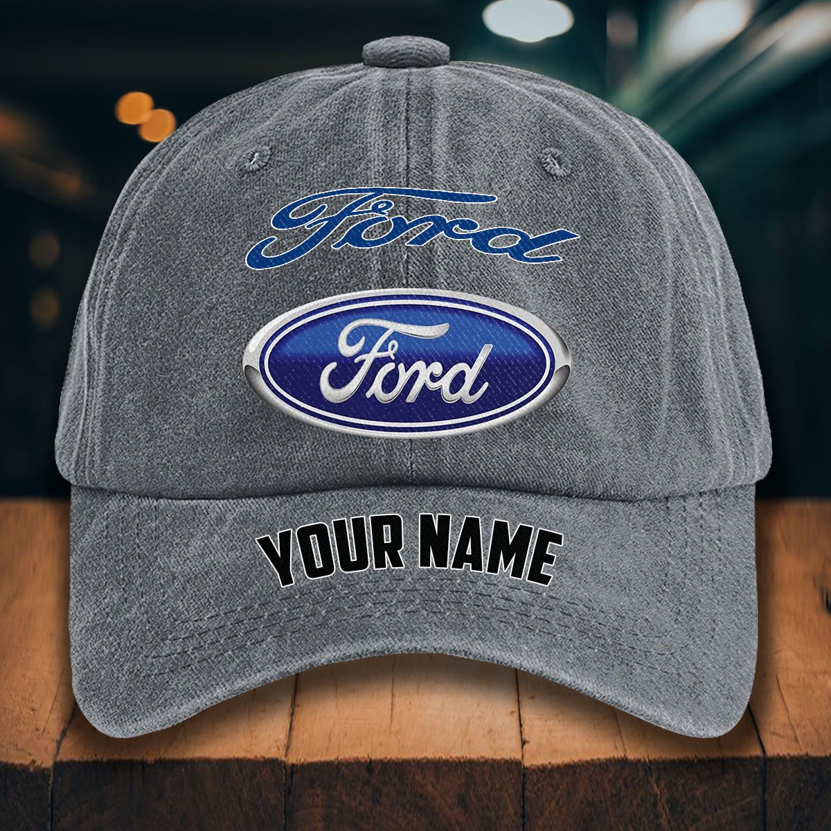 Ford Gewaschene Denim-Kappe – Bild 4