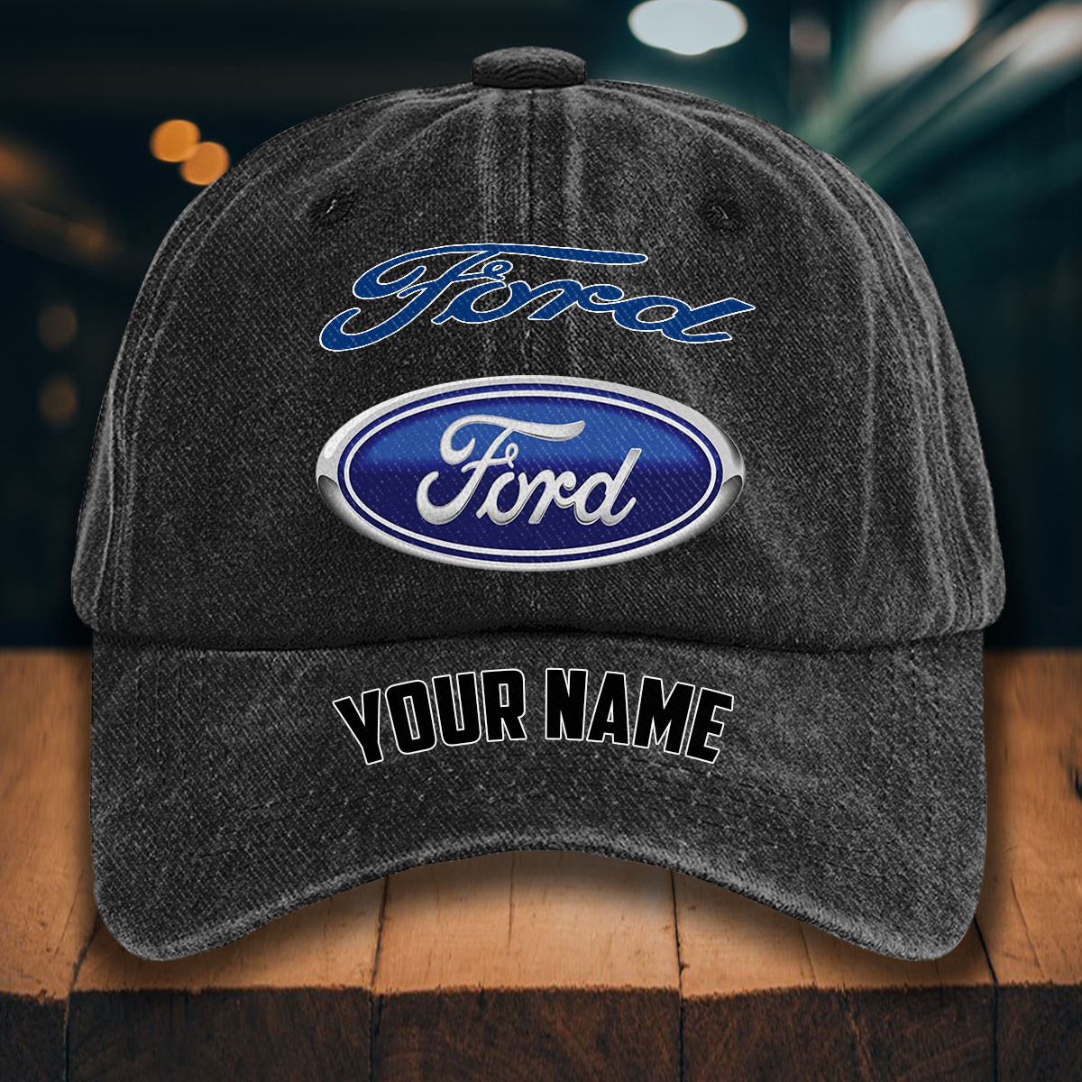 Ford Gewaschene Denim-Kappe