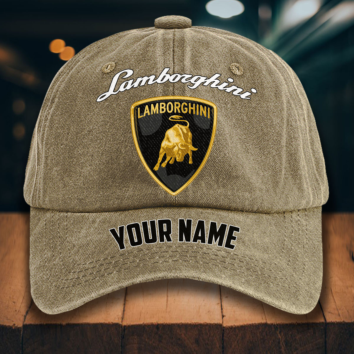 Lamborghini Gewaschene Denim-Kappe – Bild 5