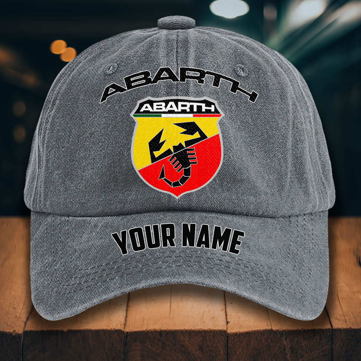 Abarth Gewaschene Denim-Kappe – Bild 4