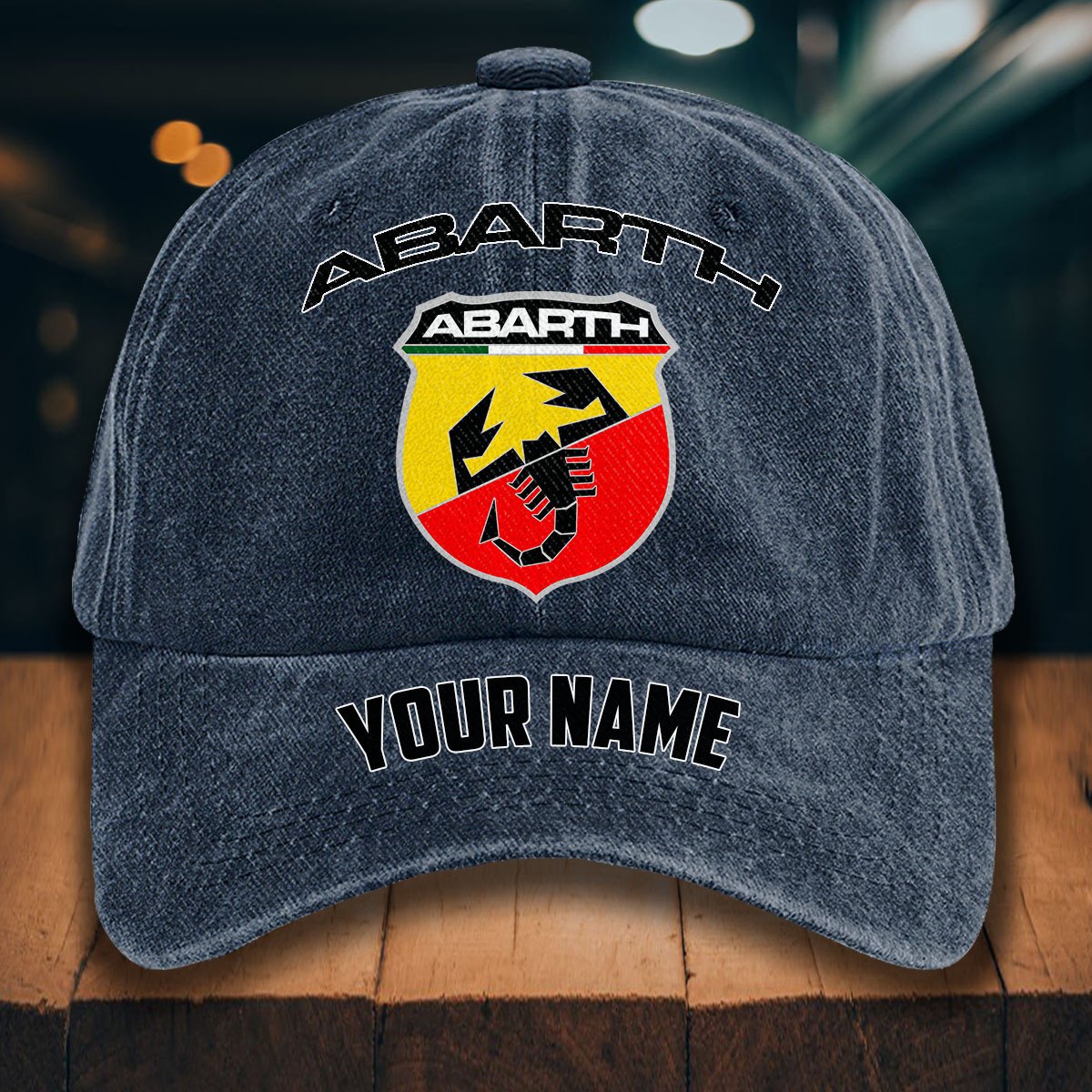 Abarth Gewaschene Denim-Kappe – Bild 7