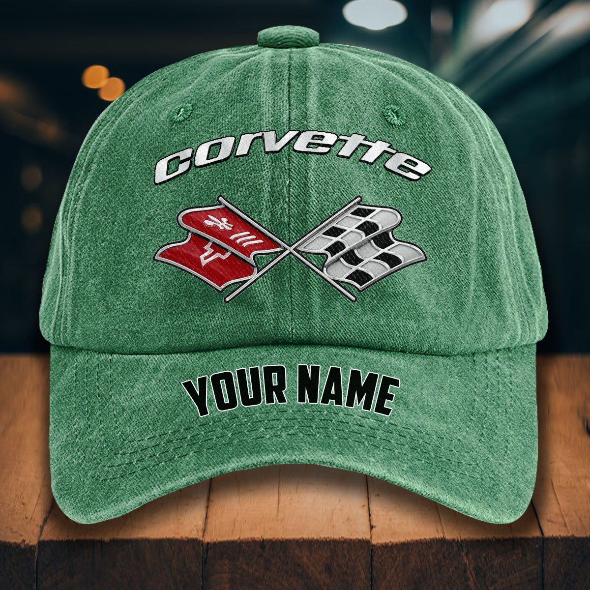 Corvette C3 Gewaschene Denim-Kappe – Bild 3