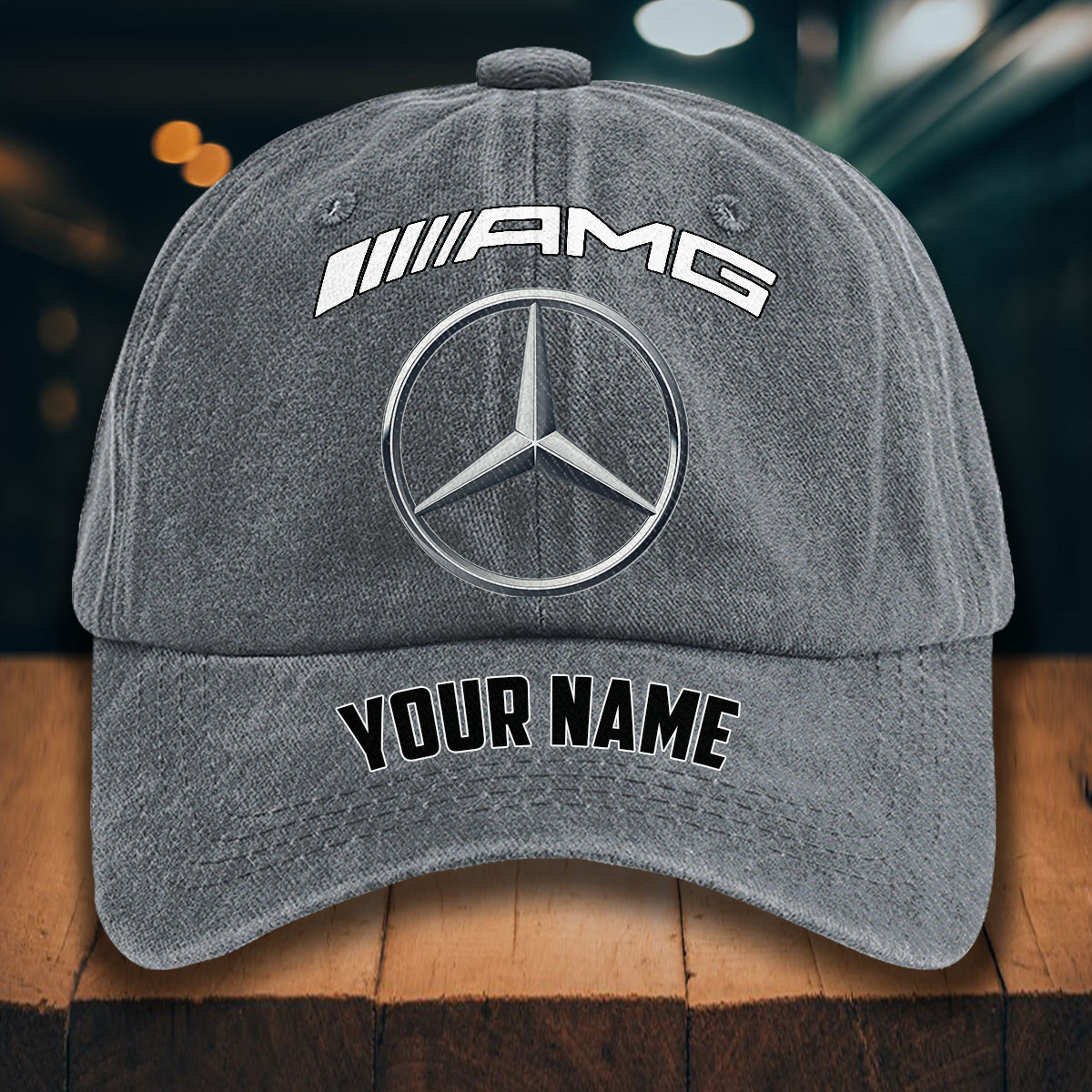 Mercedes-AMG Gewaschene Denim-Kappe – Bild 4