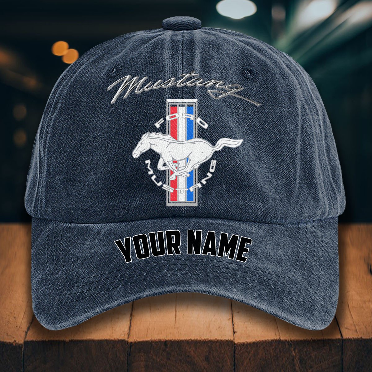 Ford Mustang Gewaschene Denim-Kappe – Bild 7