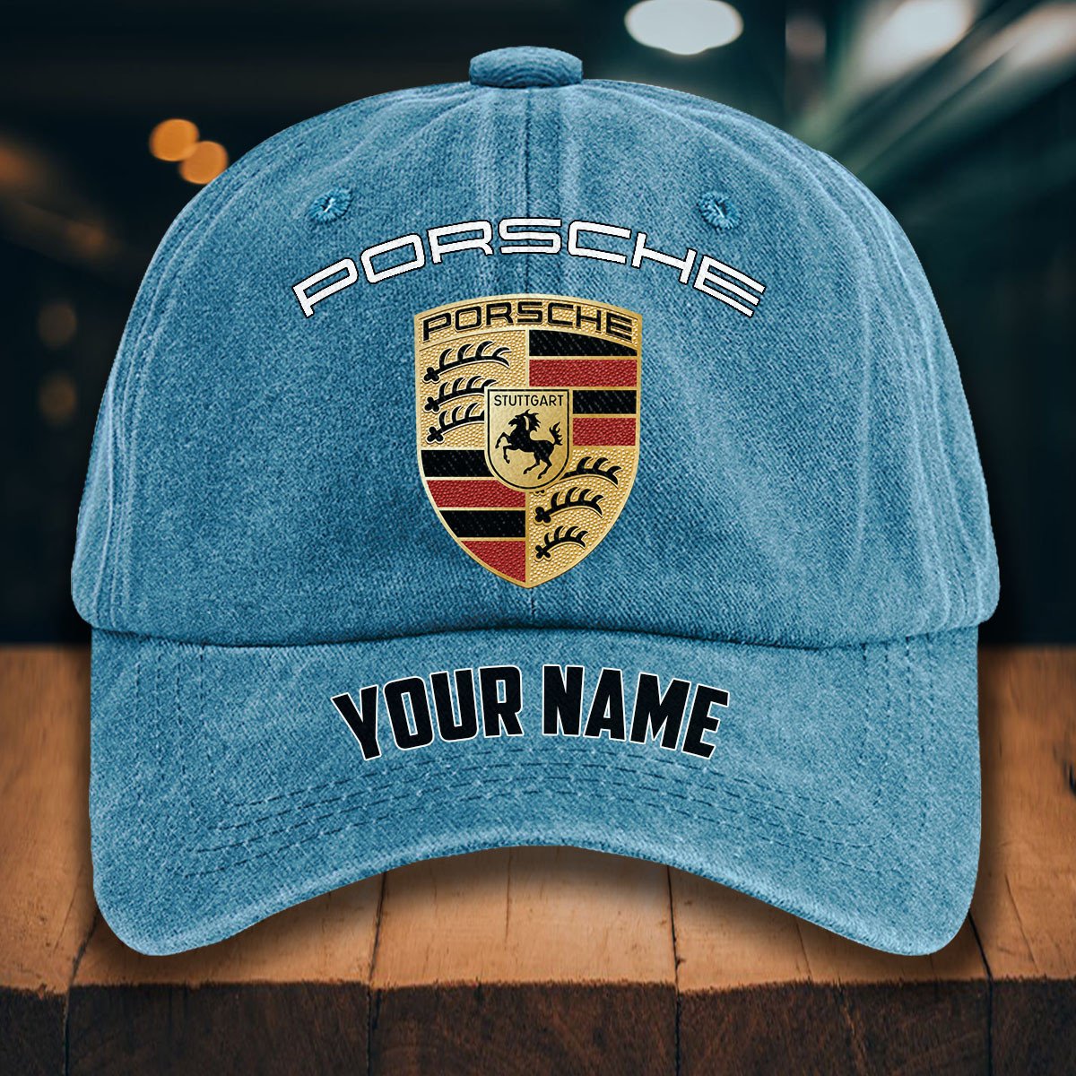 Porsche Gewaschene Denim-Kappe – Bild 2