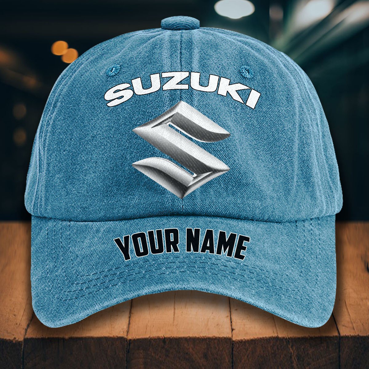 Suzuki Gewaschene Denim-Kappe – Bild 2