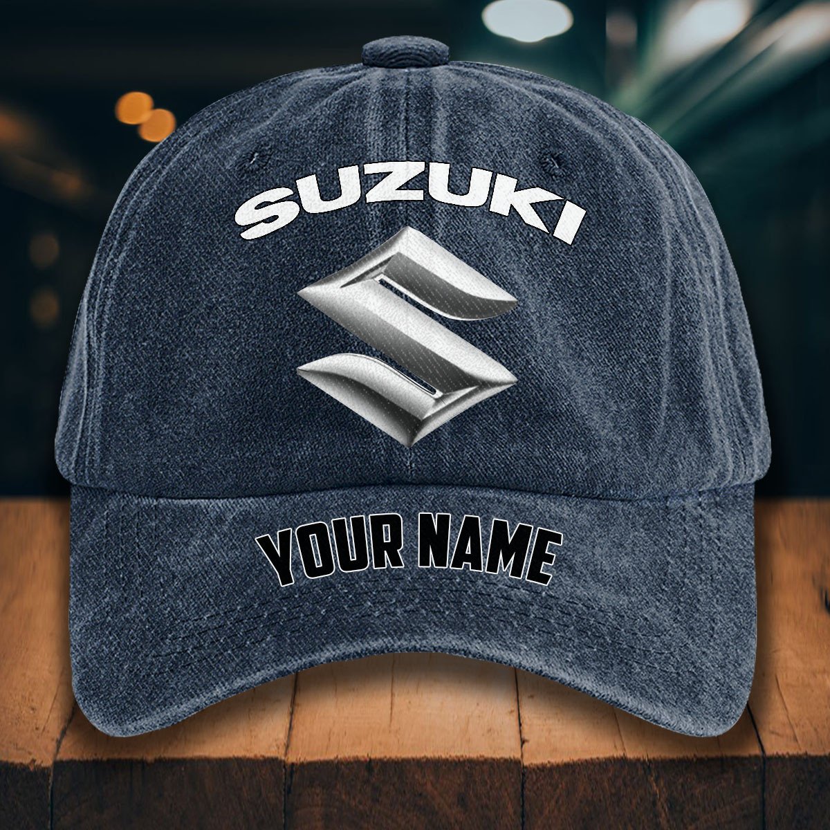 Suzuki Gewaschene Denim-Kappe – Bild 7