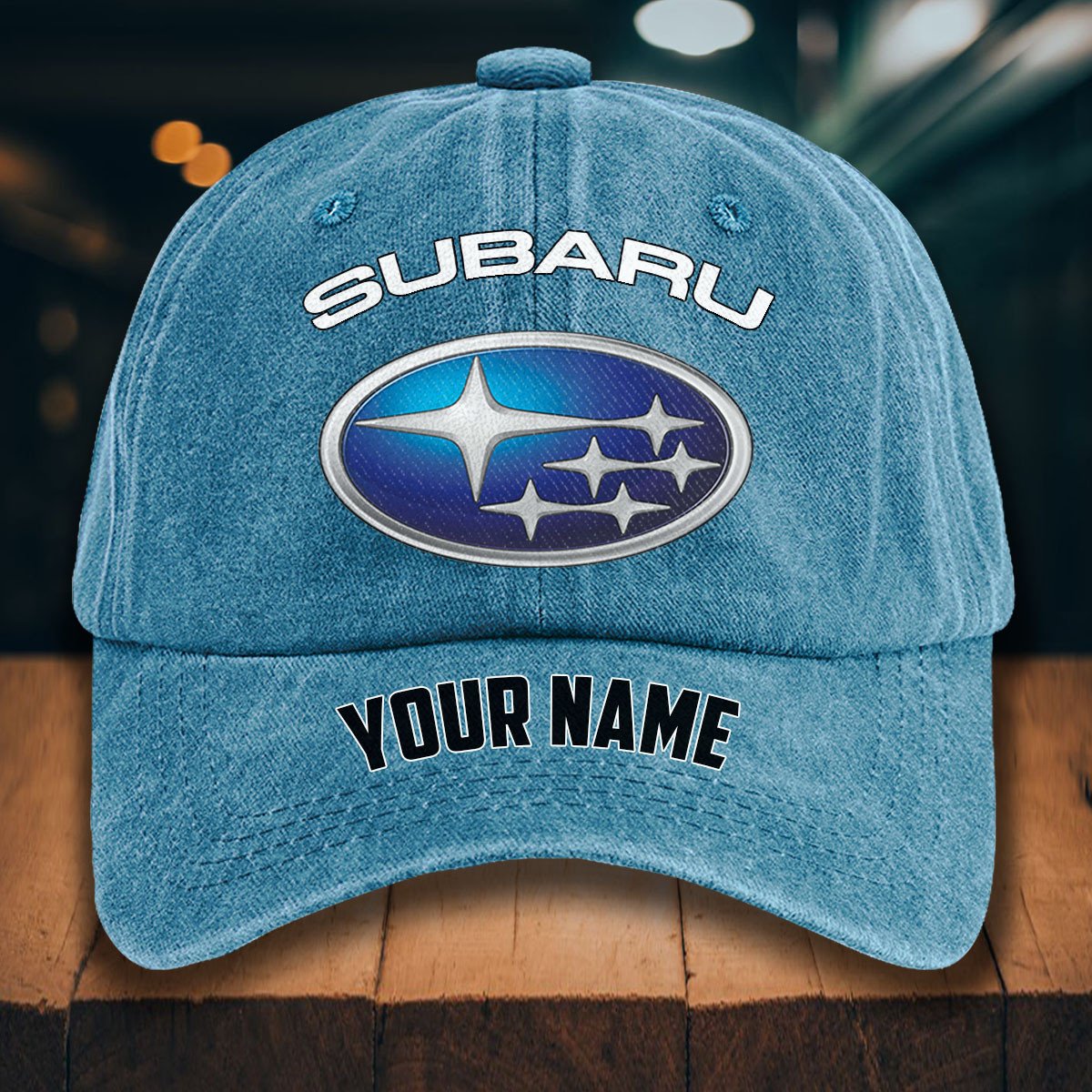 Subaru Gewaschene Denim-Kappe – Bild 2