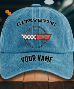 Alternative view of Corvette C4 Gewaschene Denim-Kappe