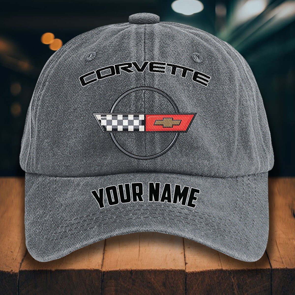 Corvette C4 Gewaschene Denim-Kappe – Bild 4