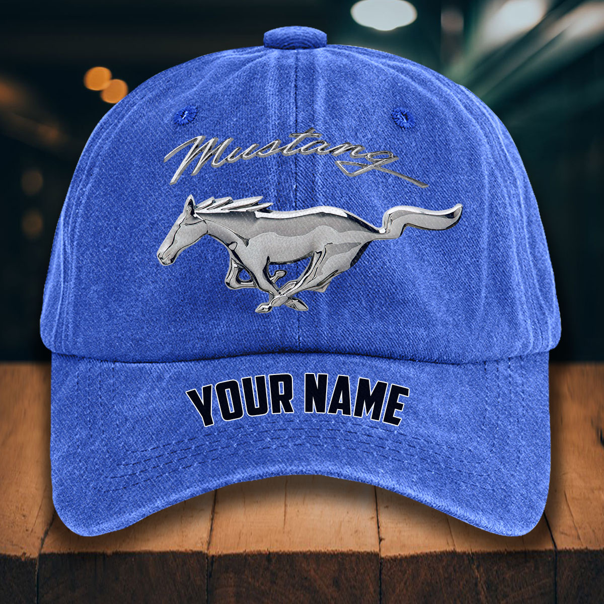 Ford Mustang Gewaschene Denim-Kappe – Bild 13