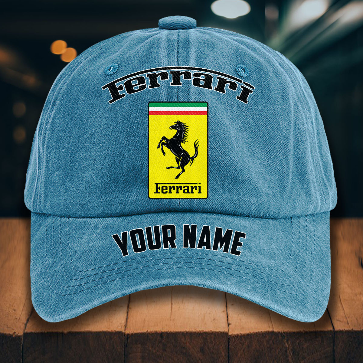 Ferrari Gewaschene Denim-Kappe – Bild 2