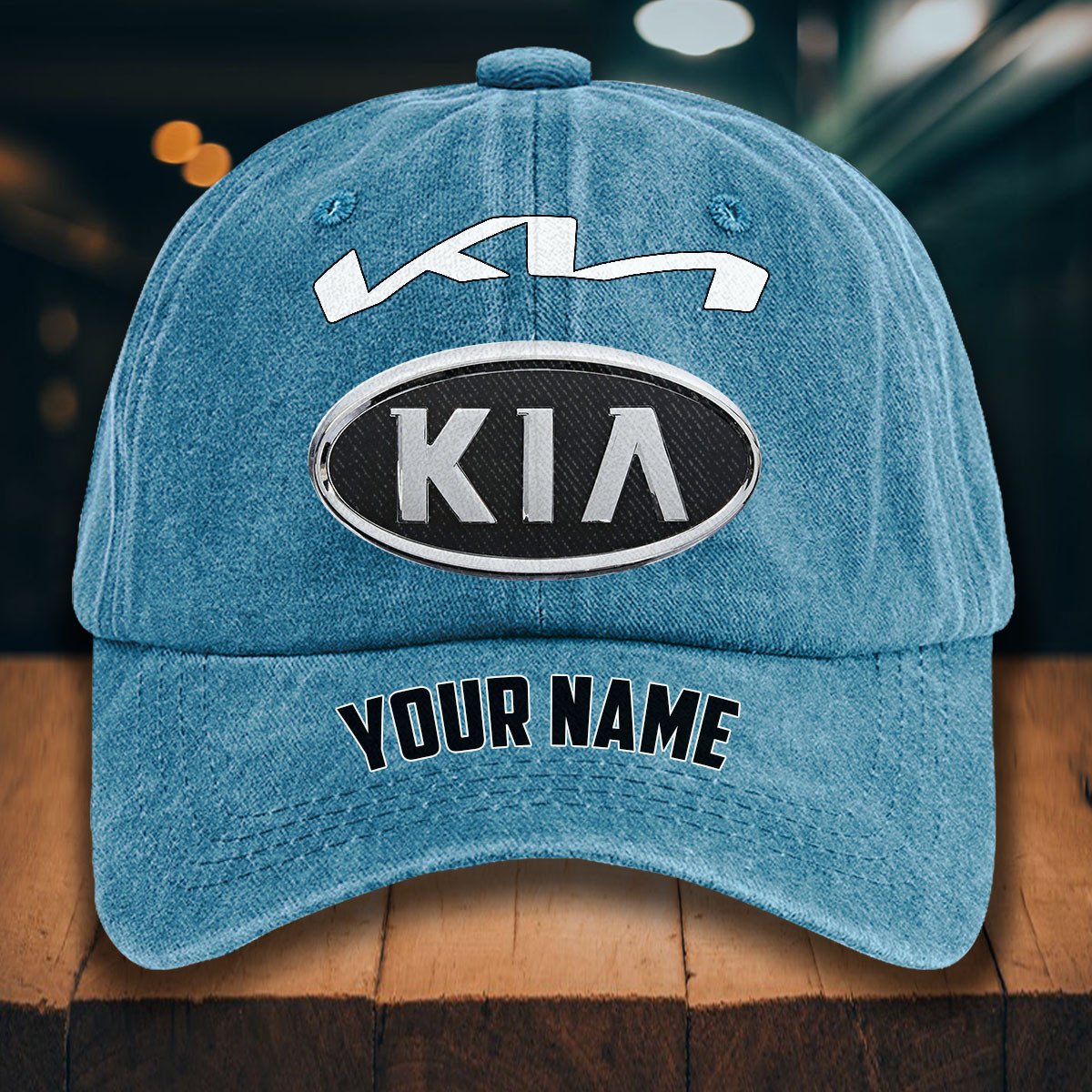 Kia Gewaschene Denim-Kappe – Bild 2