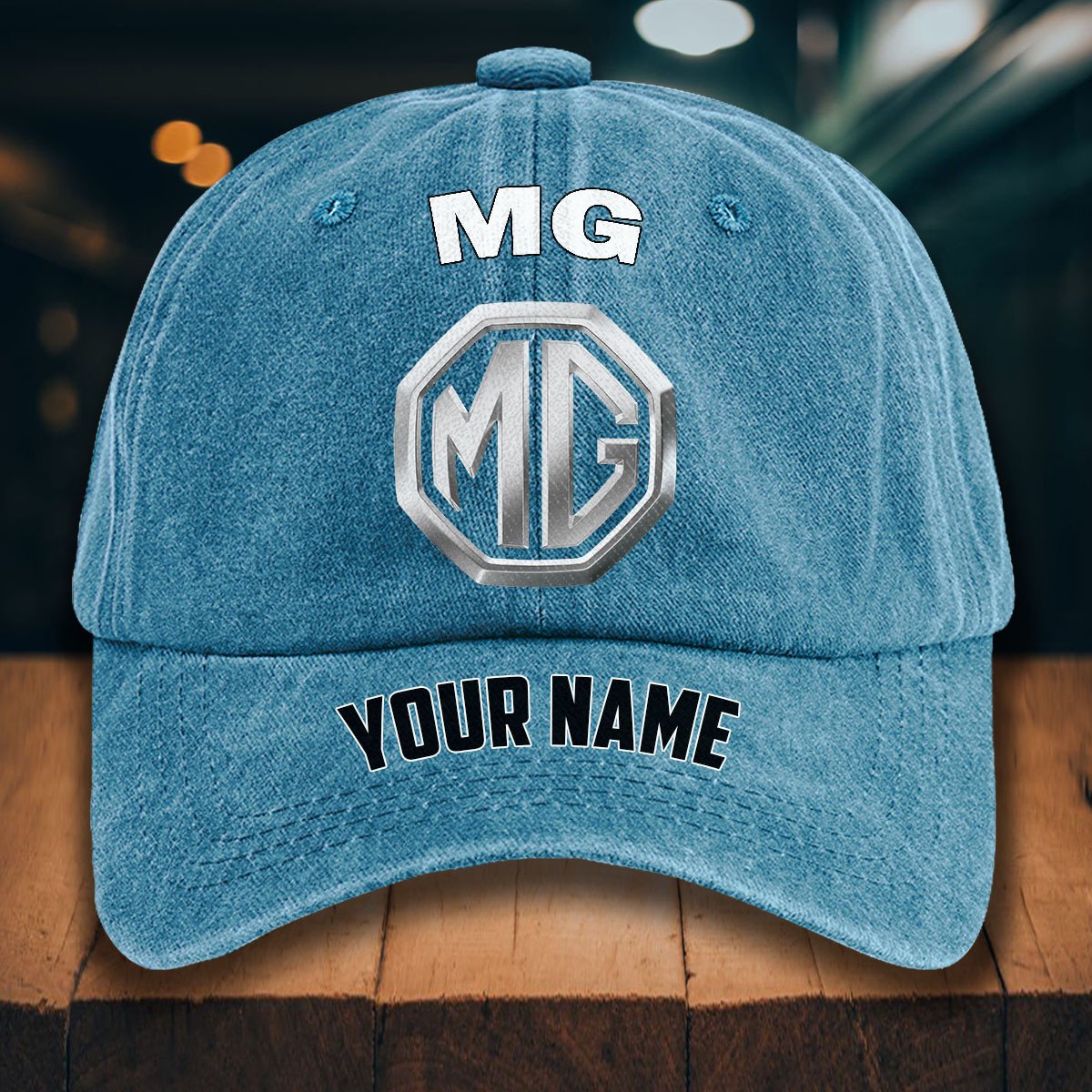 MG Car Gewaschene Denim-Kappe – Bild 2