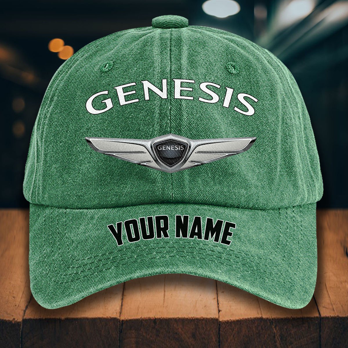 Genesis Gewaschene Denim-Kappe – Bild 3