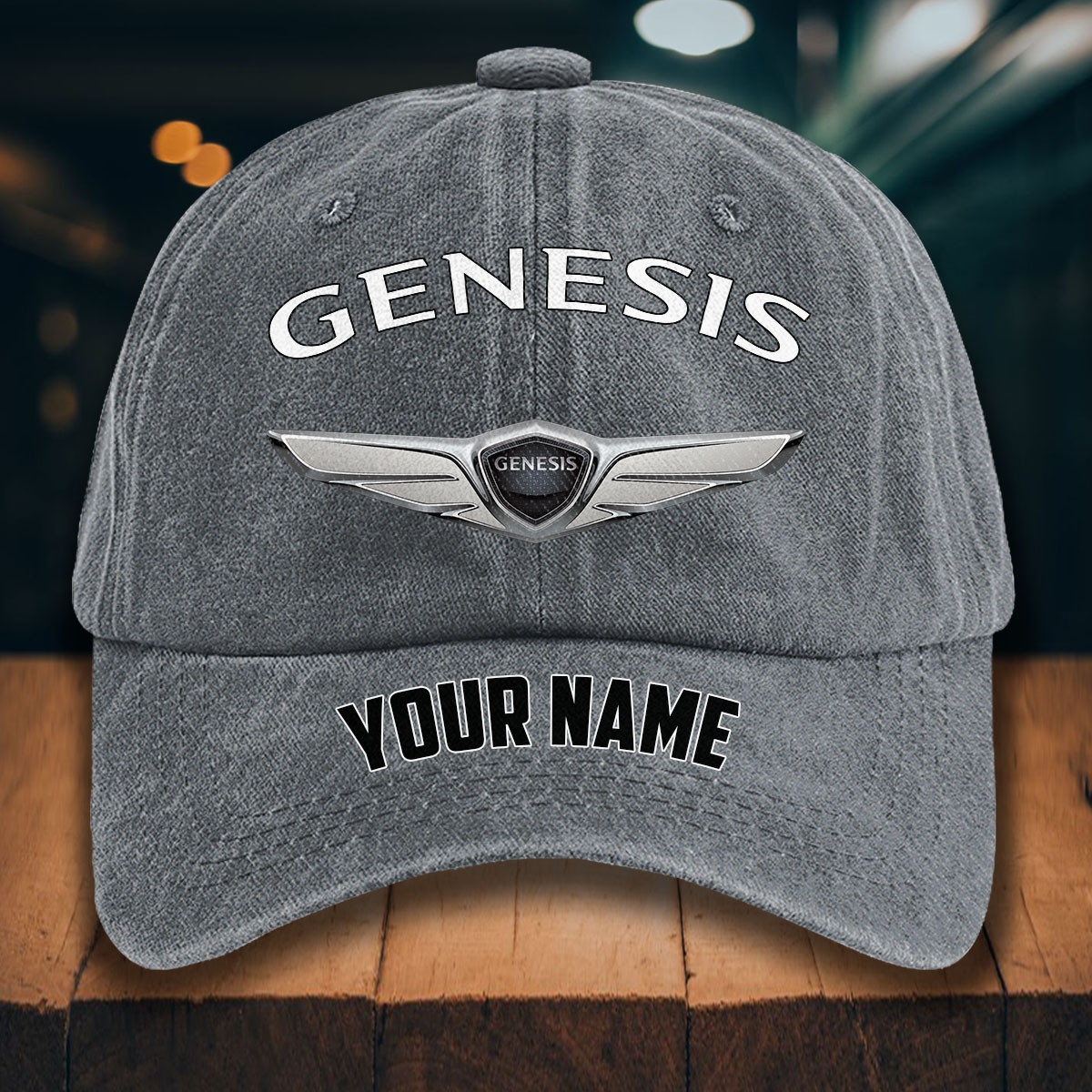 Genesis Gewaschene Denim-Kappe – Bild 4