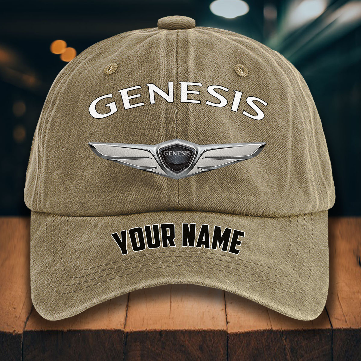 Genesis Gewaschene Denim-Kappe – Bild 5