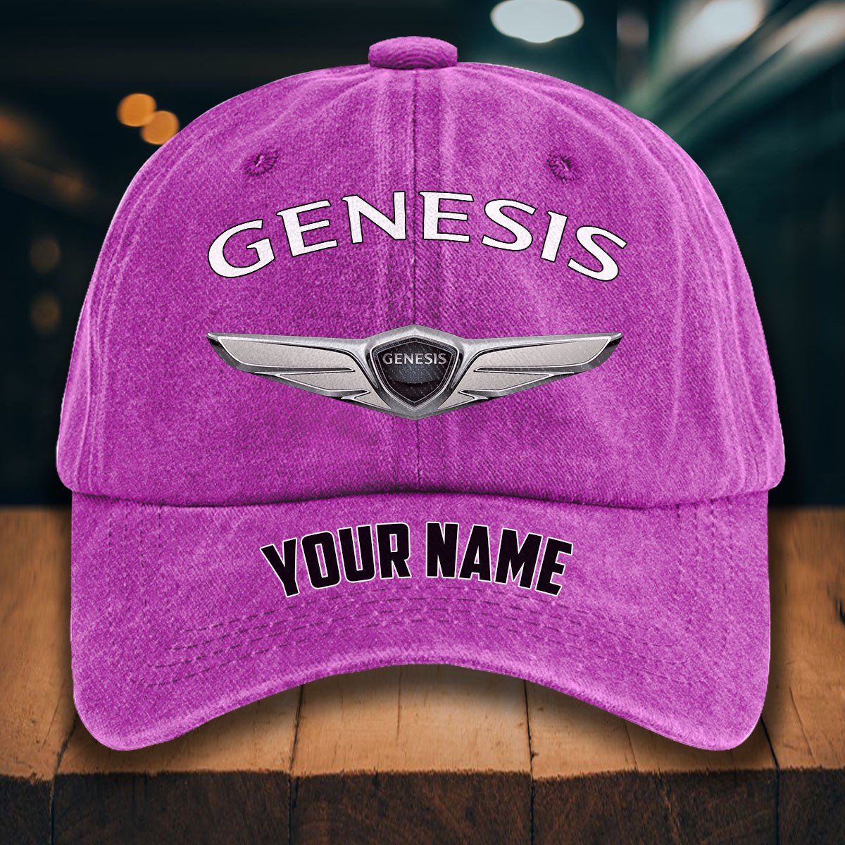 Genesis Gewaschene Denim-Kappe – Bild 6