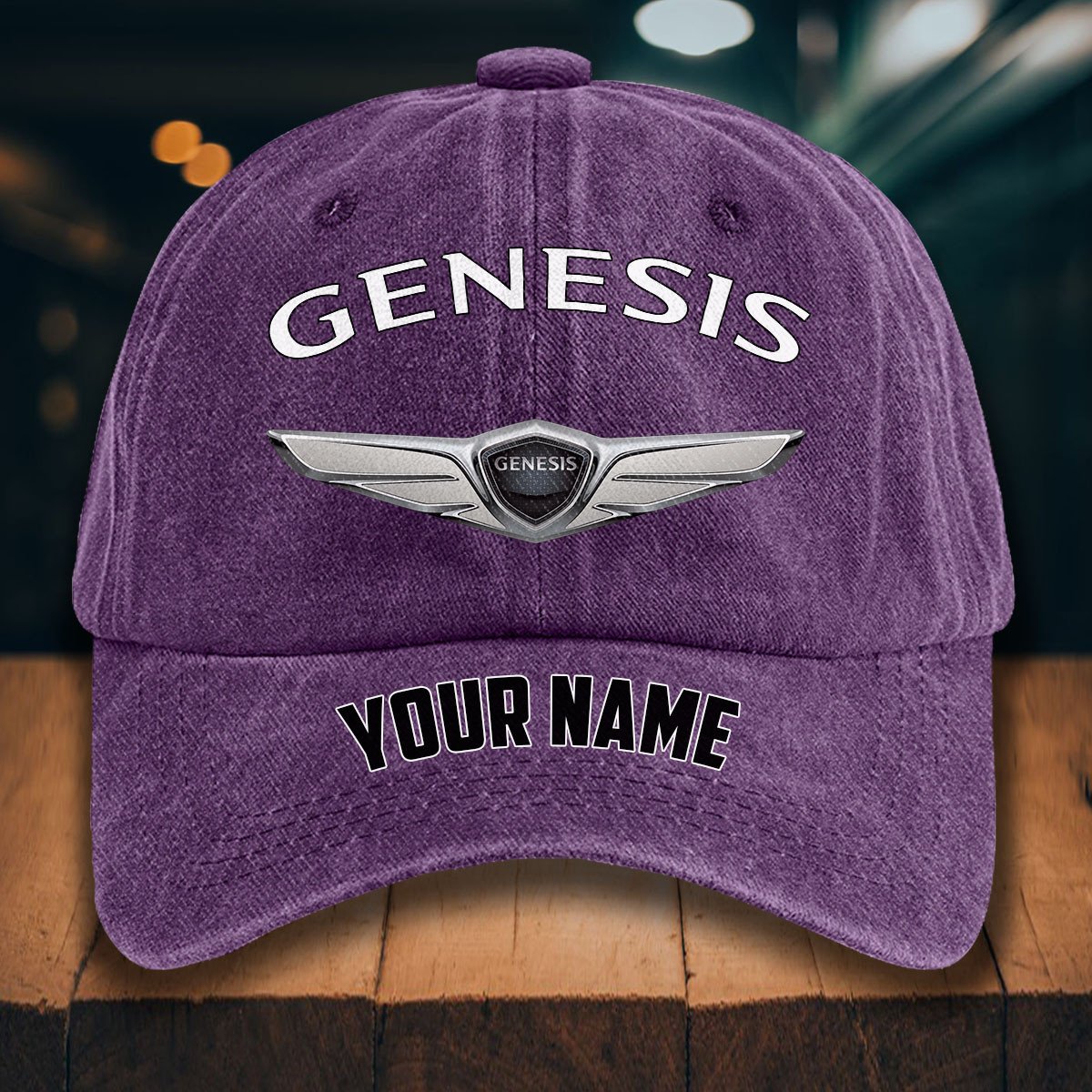 Genesis Gewaschene Denim-Kappe – Bild 11