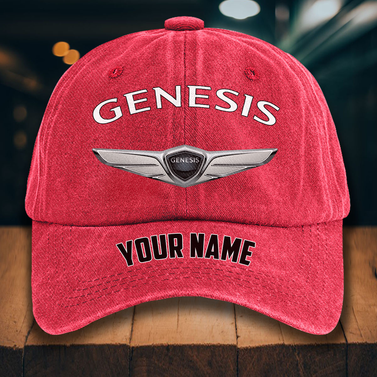 Genesis Gewaschene Denim-Kappe – Bild 12