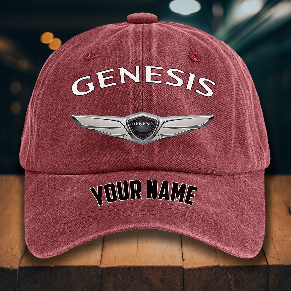 Genesis Gewaschene Denim-Kappe – Bild 14