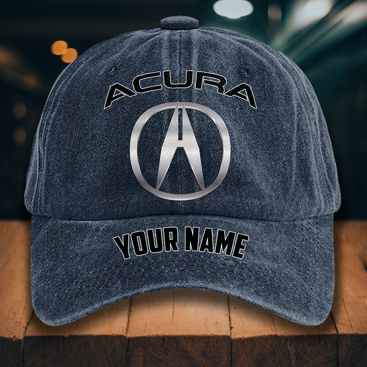 Acura Gewaschene Denim-Kappe – Bild 7