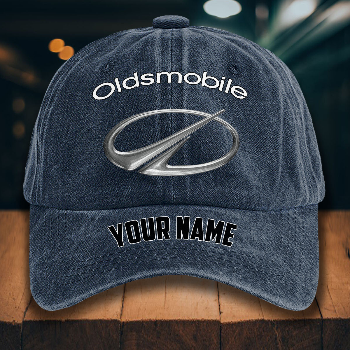 Oldsmobile Gewaschene Denim-Kappe – Bild 7
