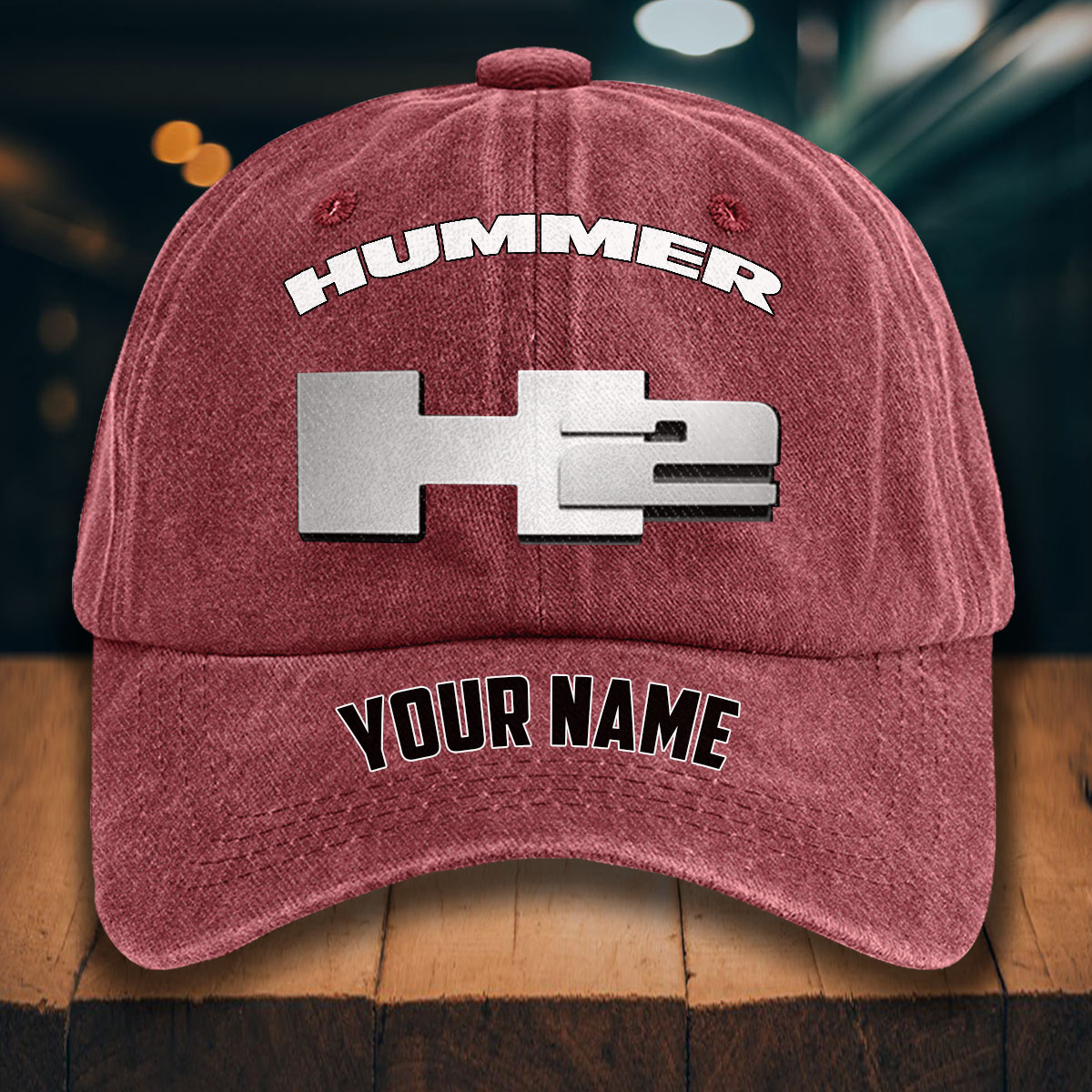H2 Hummer Gewaschene Denim-Kappe – Bild 14