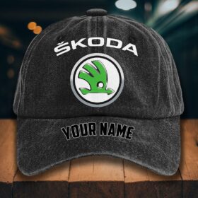 Skoda Auto Gewaschene Denim-Kappe