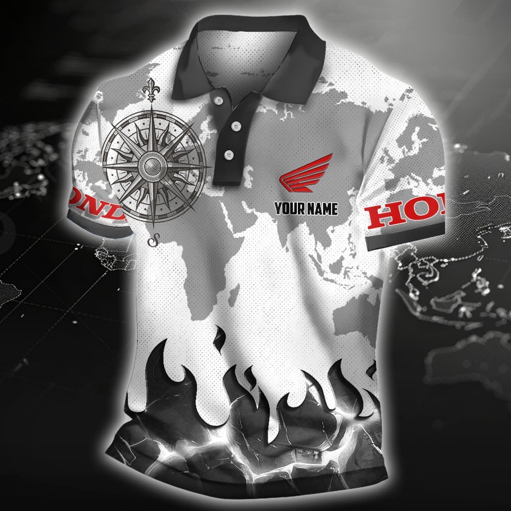 Honda Motorcycle Poloshirt – Bild 3