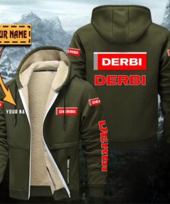 Alternative view of Derbi Motorcycles Gefütterte Kapuzenjacke