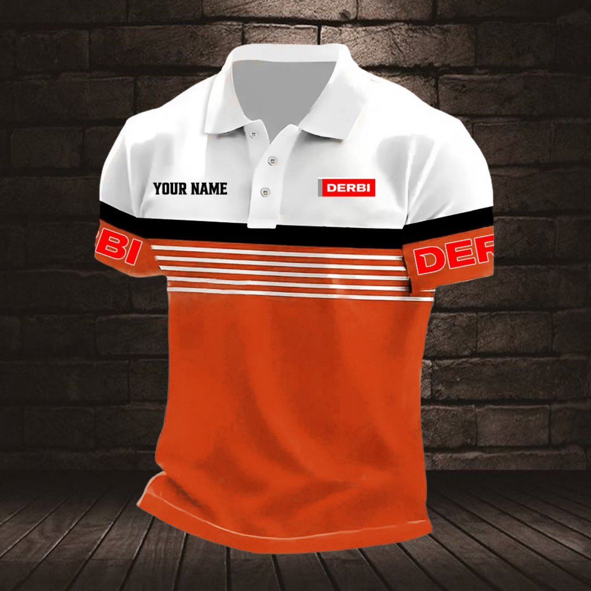 Derbi Motorcycles Poloshirt – Bild 6